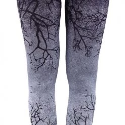 ReStyle Gray Branches Ombre Leggings Women's Stuff