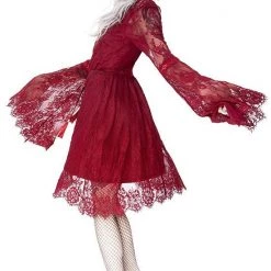 ReStyle Gothic Eyelash Lace Dress Burgundy Women's Stuff 23 ReStyle Gothic Eyelash Lace Dress Burgundy Women's Stuff