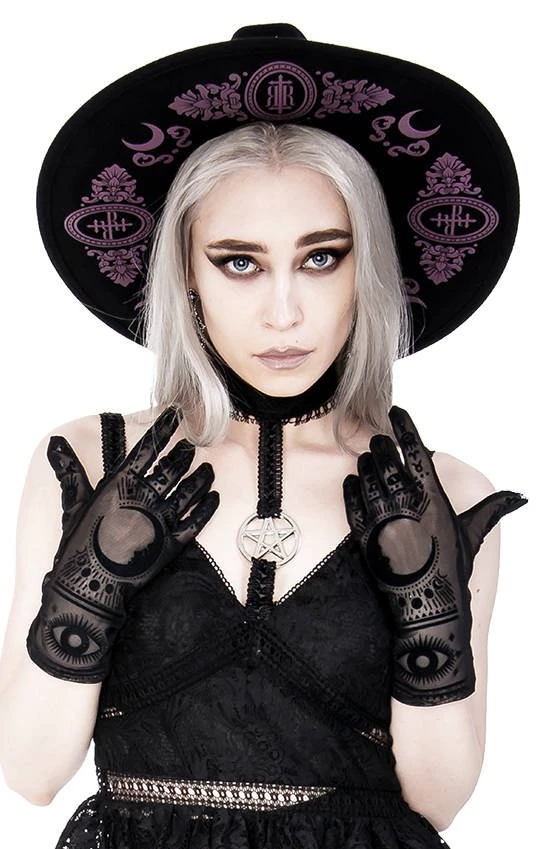 ReStyle Baroque Style Gothic Hat With Burgundy Monogram 8 ReStyle Baroque Style Gothic Hat With Burgundy Monogram