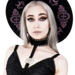 ReStyle Baroque Style Gothic Hat With Burgundy Monogram 17 ReStyle Baroque Style Gothic Hat With Burgundy Monogram