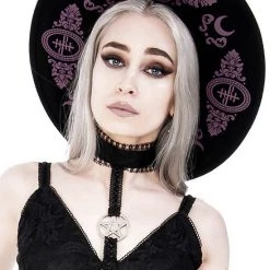 ReStyle Baroque Style Gothic Hat With Burgundy Monogram 16 ReStyle Baroque Style Gothic Hat With Burgundy Monogram