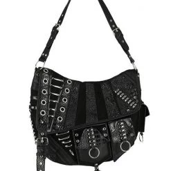 ReStyle Patchwork Hobo Bag With Multiple Pockets And Dragon PU