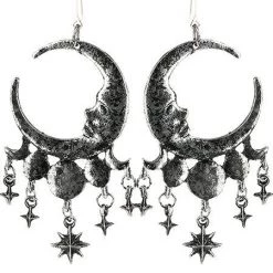 ReStyle Sleepless Nights Silver Moon Earrings Jewelry