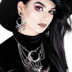 ReStyle Sleepless Nights Silver Moon Earrings Jewelry