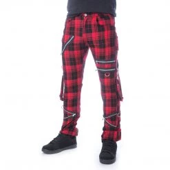 Chemical Black Etienne Pants - Red Tartan
