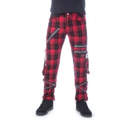 Chemical Black Etienne Pants - Red Tartan
