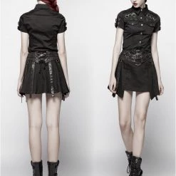 Punk Rave Gothic Militia Shirt Women's Stuff