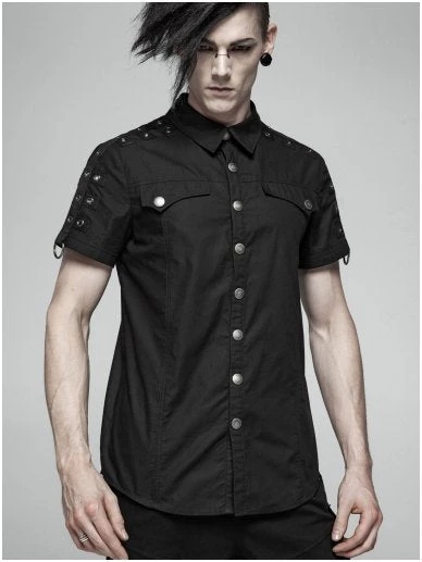 Punk Rave Men's Stuff Marduk Shirt 3 Punk Rave Men's Stuff Marduk Shirt