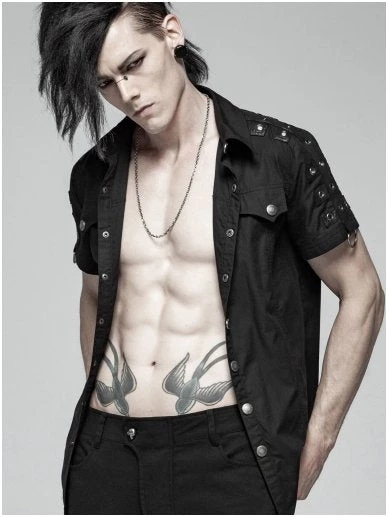 Punk Rave Men's Stuff Marduk Shirt 4 Punk Rave Men's Stuff Marduk Shirt