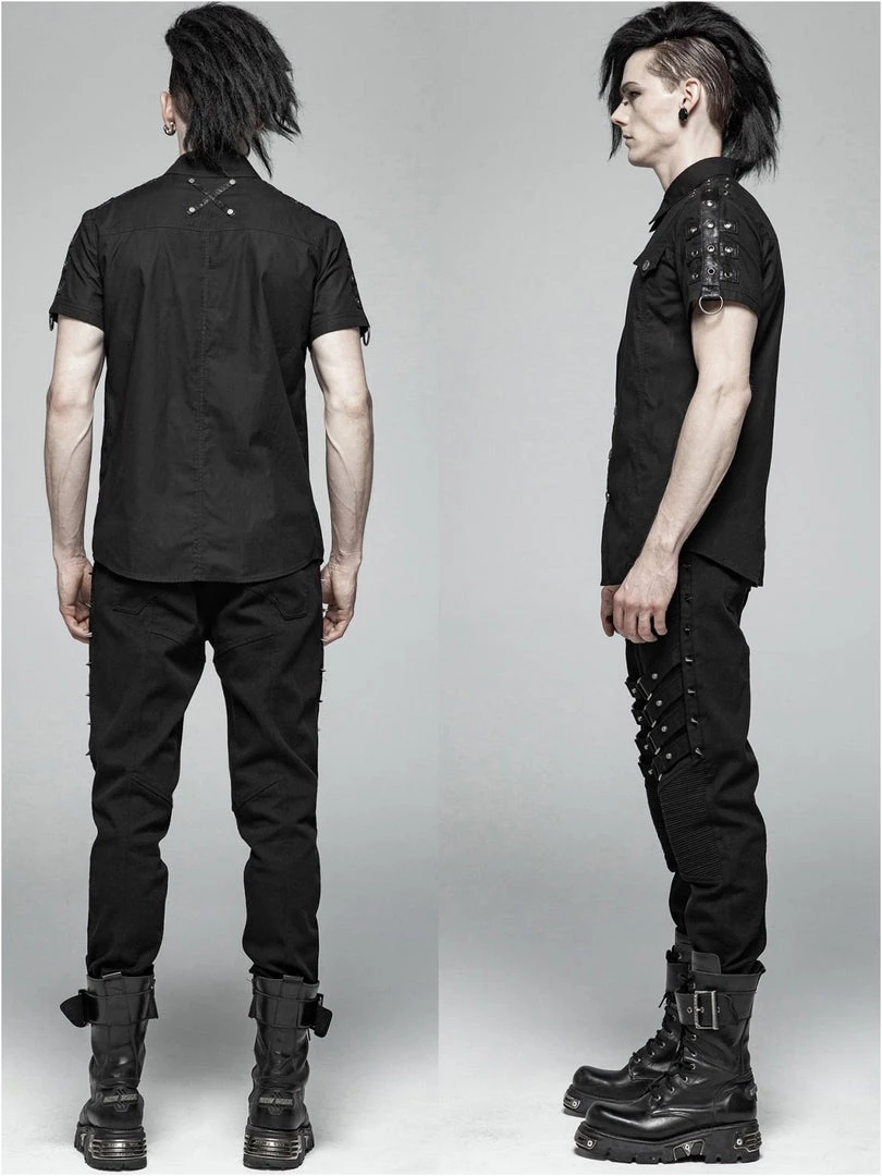 Punk Rave Men's Stuff Marduk Shirt 9 Punk Rave Men's Stuff Marduk Shirt