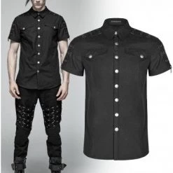 Punk Rave Men's Stuff Marduk Shirt 35 Punk Rave Men's Stuff Marduk Shirt