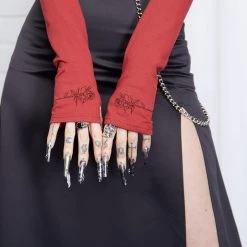 Mary Wyatt London Women's Stuff Mallory Mock Neck Top - Red