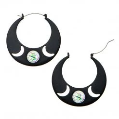 BodyVibe Jewelry Cut-Out Moon Plug Hoops