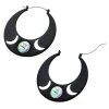 BodyVibe Jewelry Cut-Out Moon Plug Hoops