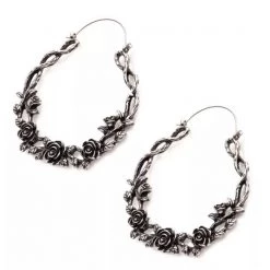 BodyVibe Oxidized Rose Vine Plug Hoops
