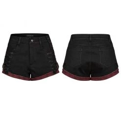 Punk Rave Punk Plaid Splice Strappy Buckles Shorts Women's Stuff