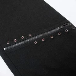 Punk Rave Punk Splice Zipper Straight Pants Women's Stuff