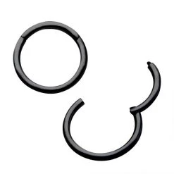 BodyVibe Black Plated Hinged Segment Ring - 20g 5/16" Jewelry
