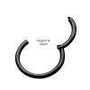 BodyVibe Jewelry Black Plated Hinged Segment Ring - 20g 3/8" 1 BodyVibe Jewelry Black Plated Hinged Segment Ring - 20g 3/8"