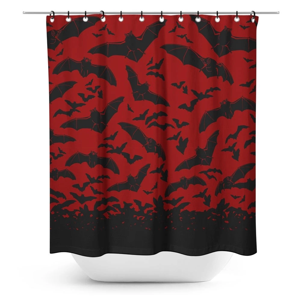 Sourpuss Spooksville Bats Shower Curtain Gift Ideas 3 Sourpuss Spooksville Bats Shower Curtain Gift Ideas