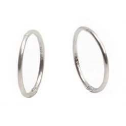 Earrs Jewelry Sterling Silver Hinged Hoop Earrings