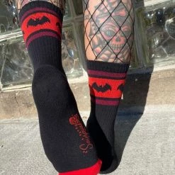 Sourpuss Bat Stripe Crew Socks Gift Ideas