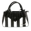 Sourpuss Locked Out Purse - Black & White Stripes