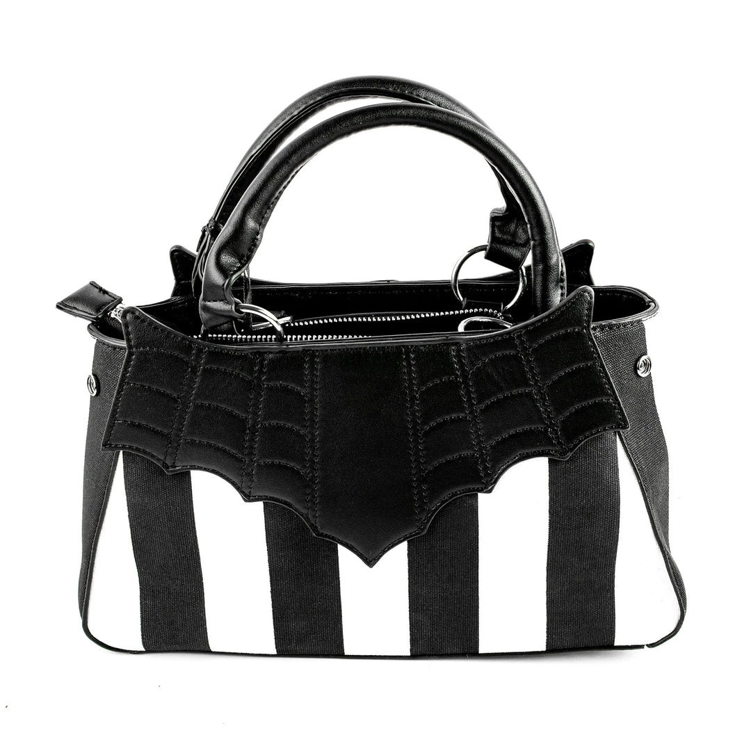 Sourpuss Locked Out Purse - Black & White Stripes 4 Sourpuss Locked Out Purse - Black & White Stripes