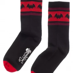 Bloody Rose Boutique store 36 Sourpuss Bat Stripe Crew Socks Gift Ideas