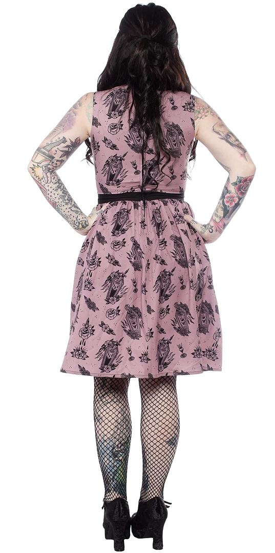 Sourpuss Women's Stuff Die In Grace Shift Dress 6 Sourpuss Women's Stuff Die In Grace Shift Dress