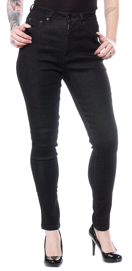 Sourpuss Women's Stuff Essential Stretch Black Denim Jeans 3 Sourpuss Women's Stuff Essential Stretch Black Denim Jeans