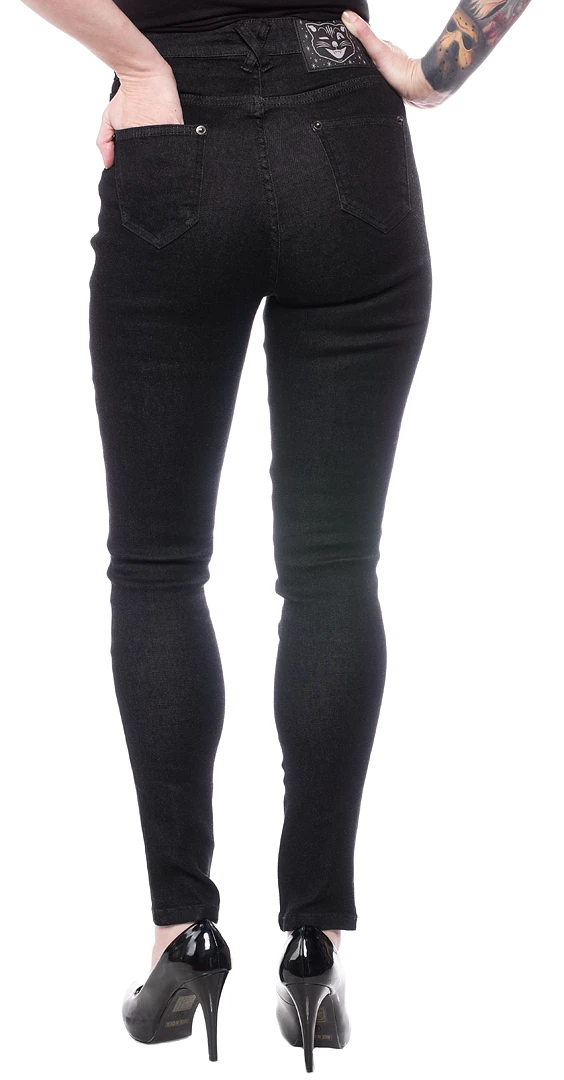 Sourpuss Women's Stuff Essential Stretch Black Denim Jeans 4 Sourpuss Women's Stuff Essential Stretch Black Denim Jeans