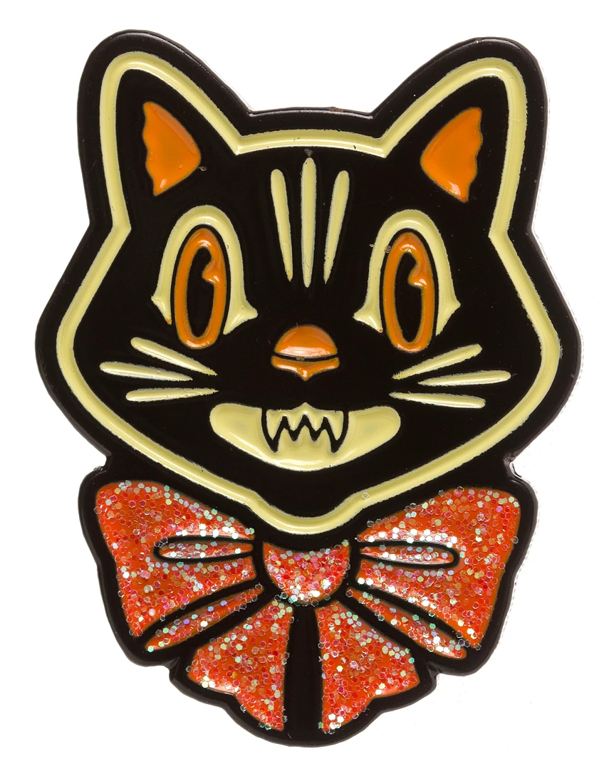 Sourpuss Halloween Cat Enamel Pin Pins 3 Sourpuss Halloween Cat Enamel Pin Pins