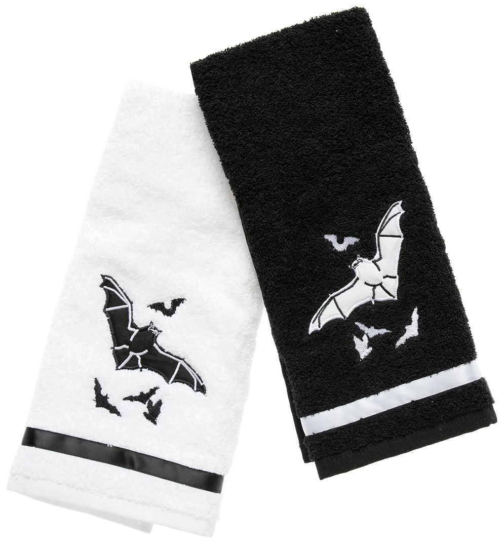 Sourpuss Spooksville Bats Hand Towel Set 4 Sourpuss Spooksville Bats Hand Towel Set