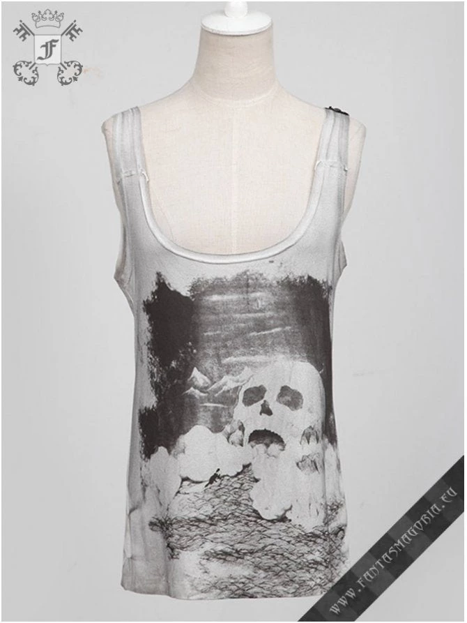 Punk Rave White Watercolor Tank Top 6 Punk Rave White Watercolor Tank Top